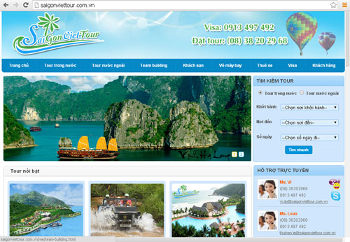 Thiết kế web du lịch